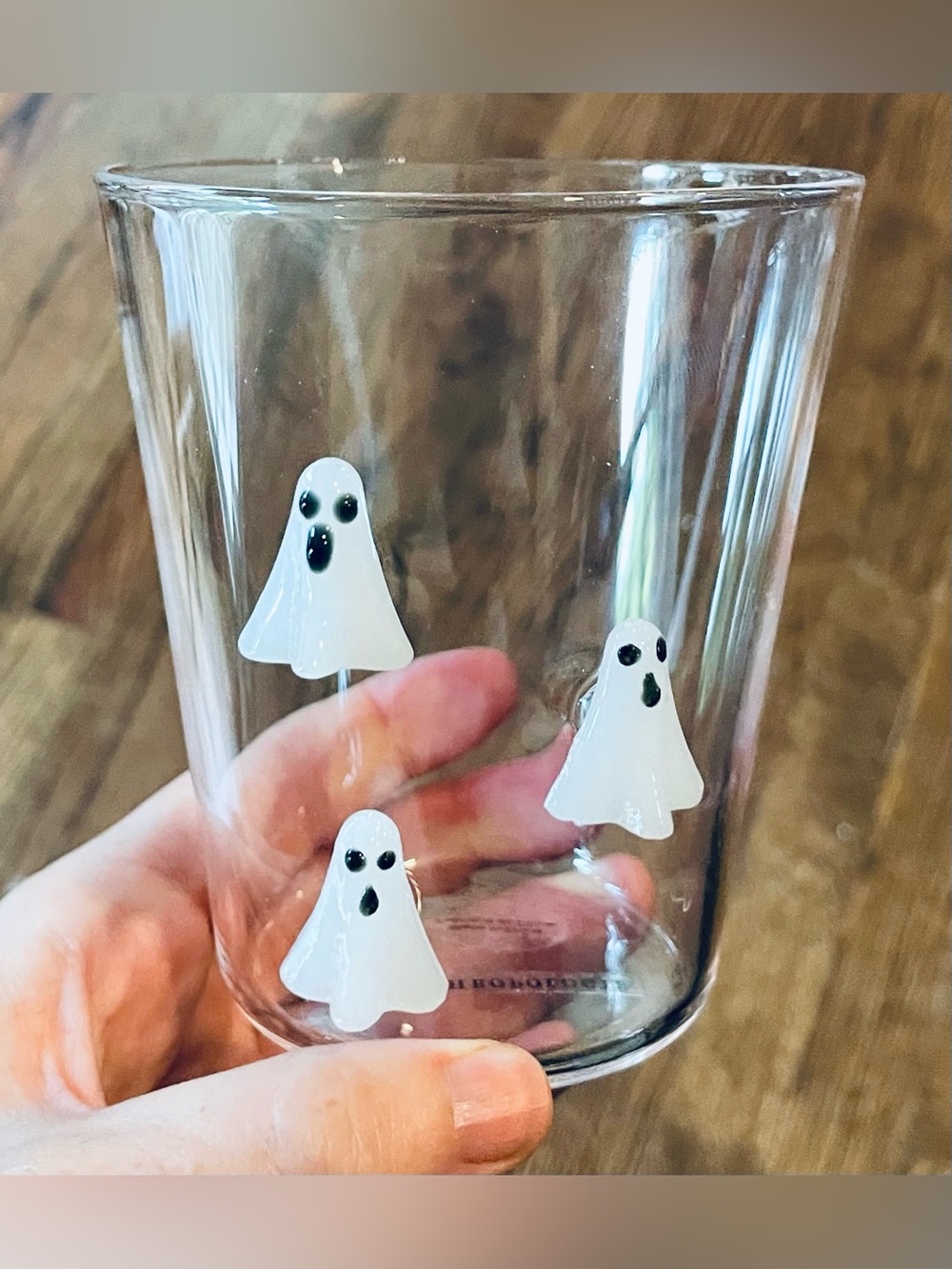 Anthropologie NIB 3D Halloween Icon Juice Glass Ghosts
